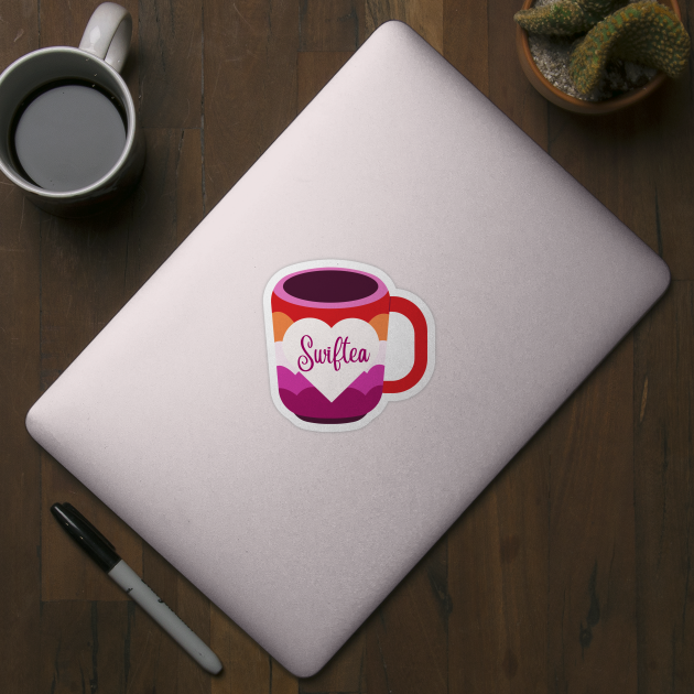 Swiftie Tea Cute Lesbian Pride Mug by Sapphic Swiftie 